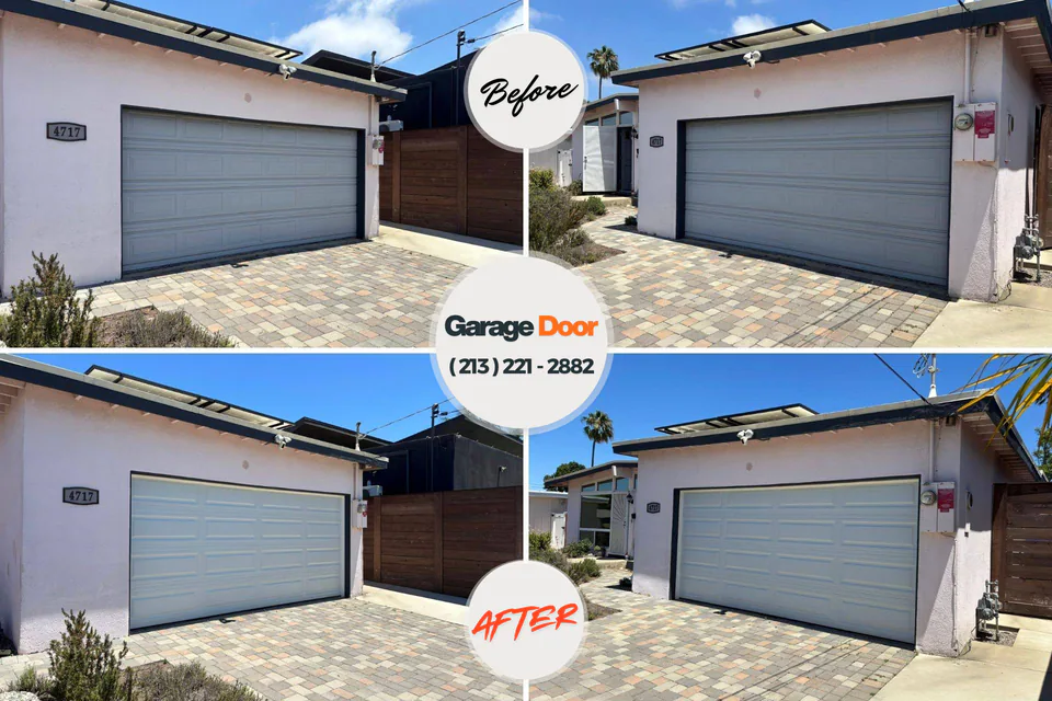 Before and after: garage door repair Blue Summit, MO